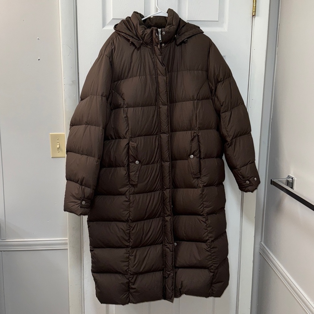 Eddie Bauer Goose Down Waterproof Winter Jacket Long